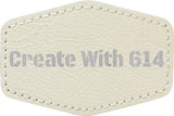 Laserable Leatherette Patch 3"x2" Hexagon White Silver | Create With 614