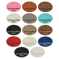Laserable Leatherette Patch 3.5"x2.5" Oval | Create With 614