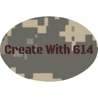 Laserable Leatherette Patch Oval Small Digital Woodland Camo Black
