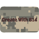 Laserable Leatherette Patch Rectangle Small Digital Woodland Camo Black