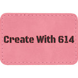 Laserable Leatherette Rectangle Patch 3"x2" Pink Black | Create With 614