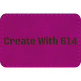 Laserable Leatherette Rectangle Patch 3"x2" Purple Black | Create With 614