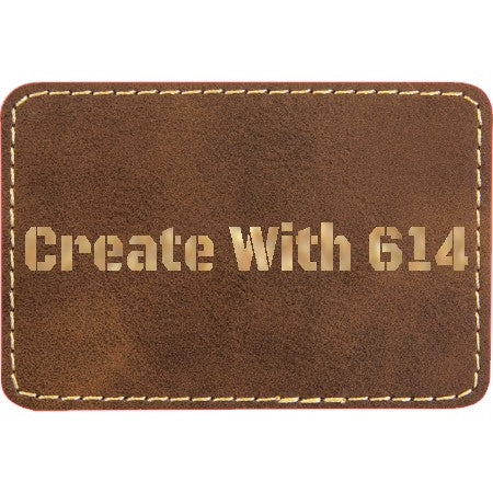 Leatherette Personalized - Square Patches w/adhesive – 525 Laser Designs
