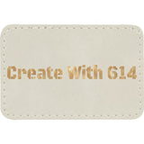 Laserable Leatherette 3" x 2" Rectangle Patch with Adhesive