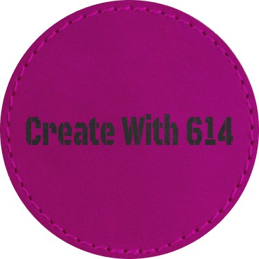 Laserable Leatherette 2.5" Round Patch with Adhesive