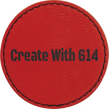 Laserable Leatherette 2.5" Round Patch with Adhesive