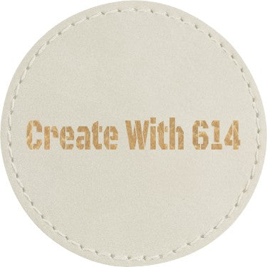 Laserable Leatherette 2.5" Round Patch with Adhesive