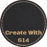 Laserable Leatherette Round Patch 3" Black Gold | Create With 614