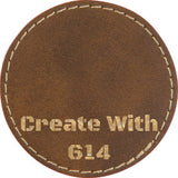 Laserable Leatherette Round Patch 3" Rustic Gold | Create With 614