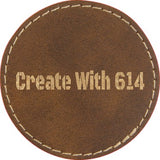 Laserable Leatherette Round Patch 2.5" Rustic Gold | Create With 614
