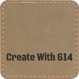 Laserable Leatherette Patch 3" Square Light Brown Black | Create With 614