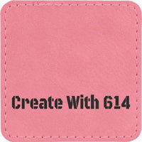 Laserable Leatherette Patch 3" Square Pink Black | Create With 614