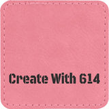 Laserable Leatherette Patch 3" Square Pink Black | Create With 614