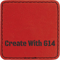 Laserable Leatherette Patch 3" Square Pink Black | Create With 614