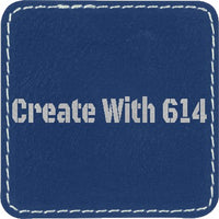 Laserable Leatherette Patch 2.5" Square Blue Silver | Create With 614