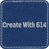 Laserable Leatherette Patch 2.5" Square Blue Silver | Create With 614