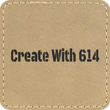 Laserable Leatherette 2.5" Square with Adhesive Patch