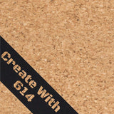 Laserable Leatherette 12" x 18" Sheet with Adhesive Cork Black | Create With 614