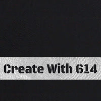 Laserable Leatherette Without Adhesive Black Silver | Create With 614