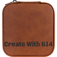 Laserable Leatherette Travel Jewelry Box Rawhide Black | Create With 614