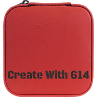 Laserable Leatherette Travel Jewelry Box Red Black | Create With 614