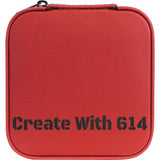 Laserable Leatherette Travel Jewelry Box Red Black | Create With 614