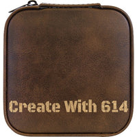 Laserable Leatherette Travel Jewelry Box Rustic Gold | Create With 614