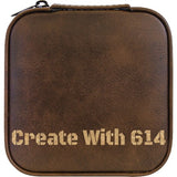 Laserable Leatherette Travel Jewelry Box Rustic Gold | Create With 614