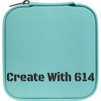 Laserable Leatherette Travel Jewelry Box Teal Black | Create With 614