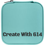 Laserable Leatherette Travel Jewelry Box Teal Black | Create With 614