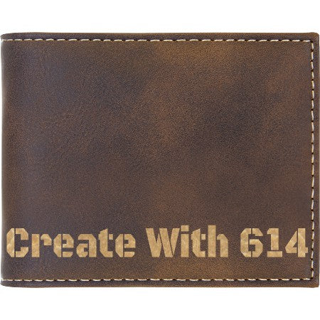 Laserable Leatherette Bi-Fold Wallet w/Flip ID – Create With 614