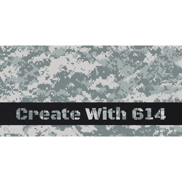 Laserable Leatherette Sheet with Digital Urban Camo pattern - Perfect for laser cutting, engraving and crafting