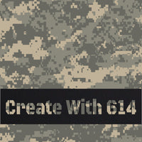Laserable Leatherette Sheet with Woodland Camo pattern - Perfect for laser cutting, engraving and crafting