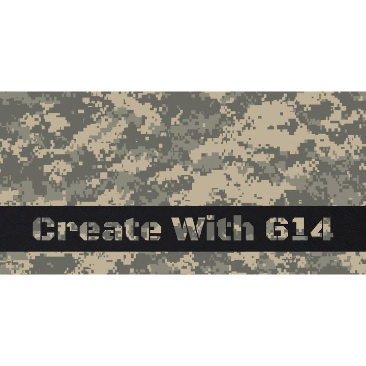 Laserable Leatherette Sheet with Woodland Camo pattern - Perfect for laser cutting, engraving and crafting