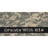Laserable Leatherette Sheet with Woodland Camo pattern - Perfect for laser cutting, engraving and crafting