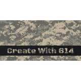 Laserable Leatherette Sheet with Woodland Camo pattern - Perfect for laser cutting, engraving and crafting