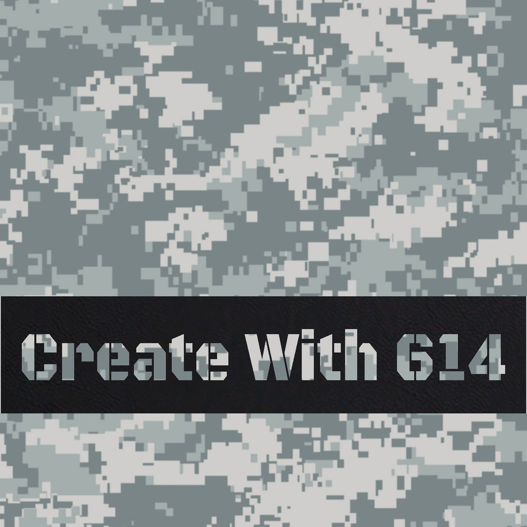 Laserable Leatherette Sheet with Digital Urban Camo pattern - Perfect for laser cutting, engraving and crafting