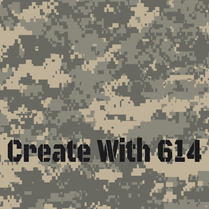 Laserable Leatherette Sheet with Woodland Camo pattern - Perfect for laser cutting, engraving and crafting