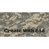 Laserable Leatherette Sheet with Woodland Camo pattern - Perfect for laser cutting, engraving and crafting