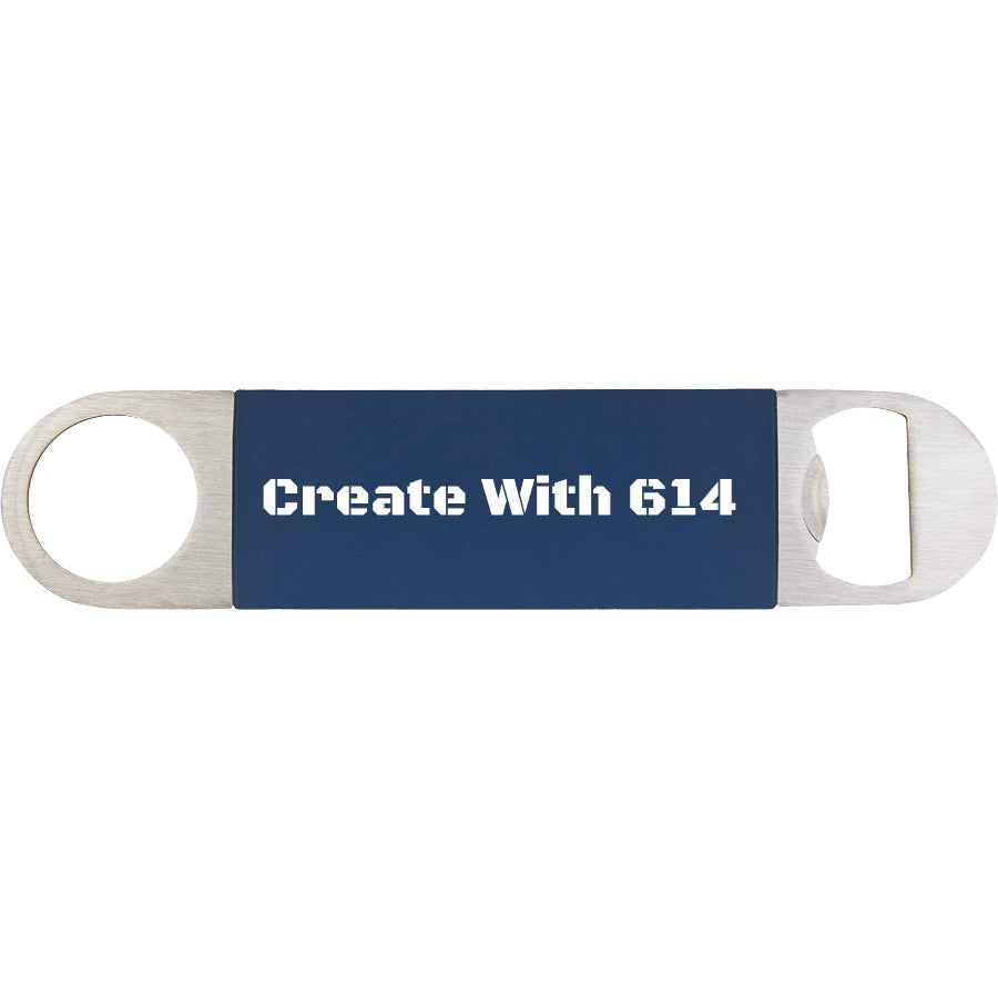 Bottle Opener with Laserable Silicone Grip
