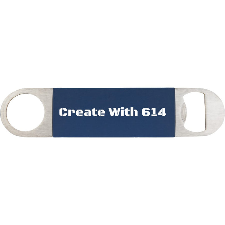 Bottle Opener with Laserable Silicone Grip
