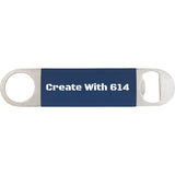 Bottle Opener with Laserable Silicone Grip