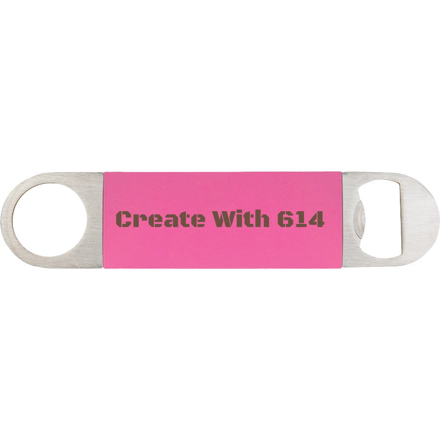 Bottle Opener with Laserable Silicone Grip