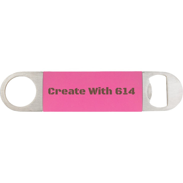 Bottle Opener with Laserable Silicone Grip