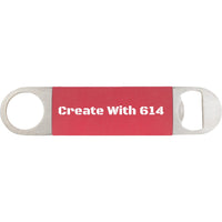 Bottle Opener with Laserable Silicone Grip