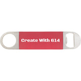 Bottle Opener with Laserable Silicone Grip