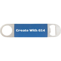 Bottle Opener with Laserable Silicone Grip
