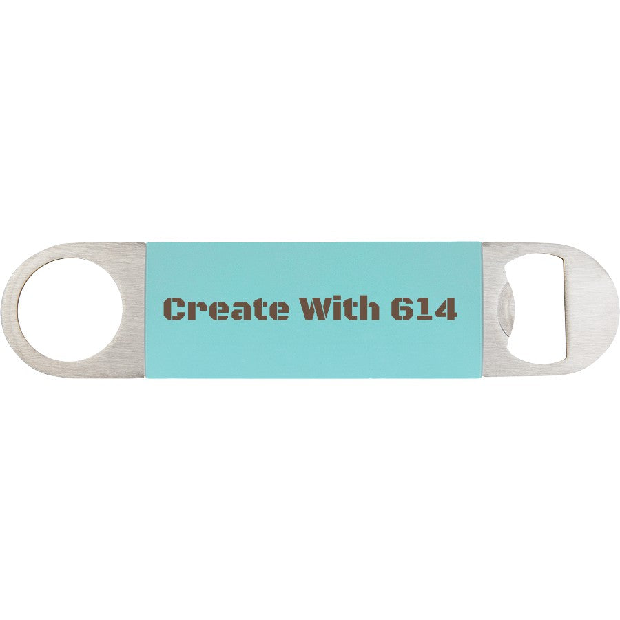 Bottle Opener with Laserable Silicone Grip