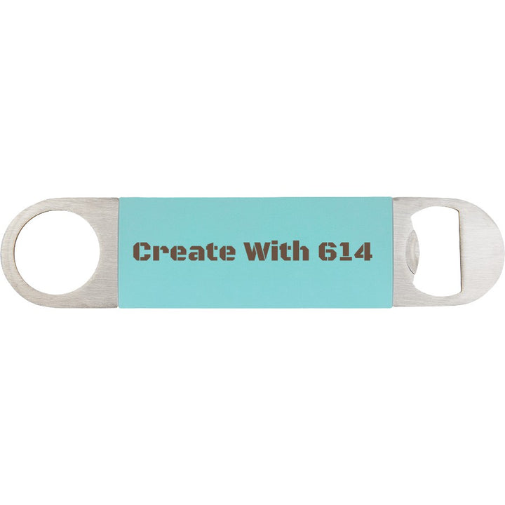 Bottle Opener with Laserable Silicone Grip