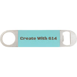 Bottle Opener with Laserable Silicone Grip